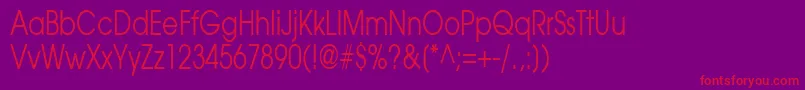 Agavalanche75Normal Font – Red Fonts on Purple Background