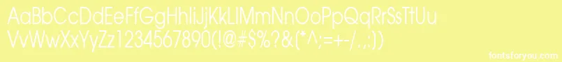 Agavalanche75Normal Font – White Fonts on Yellow Background