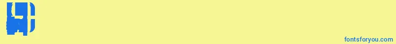 SuncatcherFill Font – Blue Fonts on Yellow Background