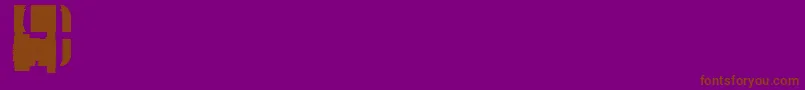 SuncatcherFill Font – Brown Fonts on Purple Background