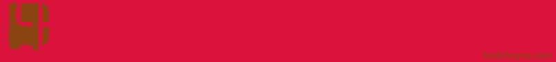 Fonte SuncatcherFill – fontes marrons em um fundo vermelho