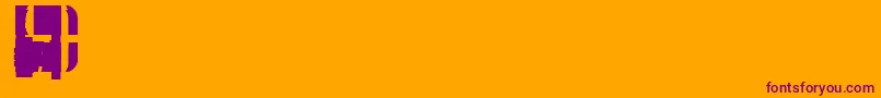 Czcionka SuncatcherFill – fioletowe czcionki na pomarańczowym tle