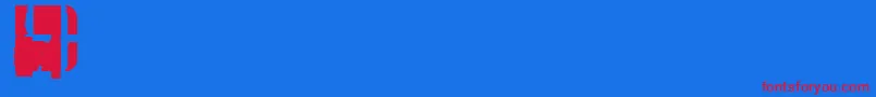 フォントSuncatcherFill – 赤い文字の青い背景