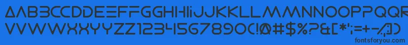 ElectroShackle Font – Black Fonts on Blue Background