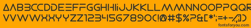 ElectroShackle Font – Black Fonts on Orange Background