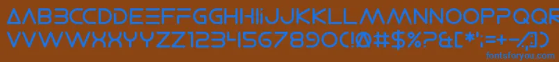 ElectroShackle Font – Blue Fonts on Brown Background