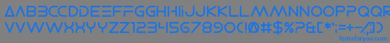 ElectroShackle Font – Blue Fonts on Gray Background