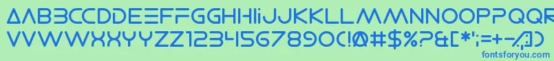 ElectroShackle Font – Blue Fonts on Green Background