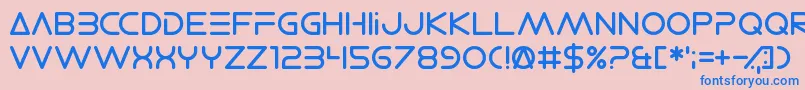 ElectroShackle Font – Blue Fonts on Pink Background