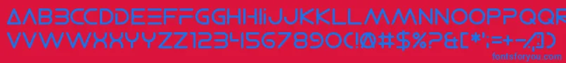 Czcionka ElectroShackle – niebieskie czcionki na czerwonym tle