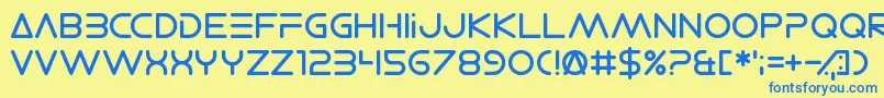 ElectroShackle Font – Blue Fonts on Yellow Background