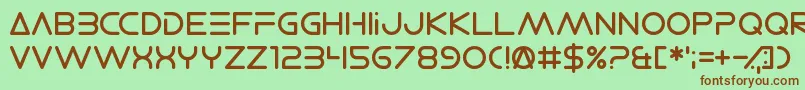 ElectroShackle Font – Brown Fonts on Green Background