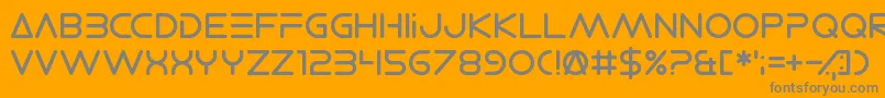 Czcionka ElectroShackle – szare czcionki na pomarańczowym tle