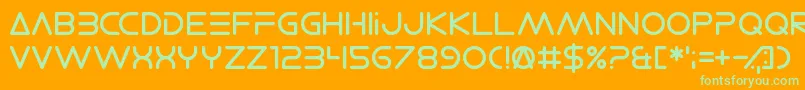 Шрифт ElectroShackle – зелёные шрифты на оранжевом фоне