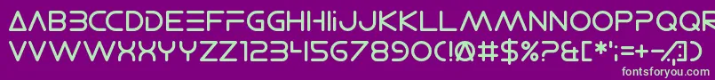 ElectroShackle Font – Green Fonts on Purple Background