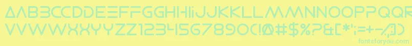 Więcej informacji o czcionce ElectroShackle Czcionka ElectroShackle – zielone czcionki na żółtym tle