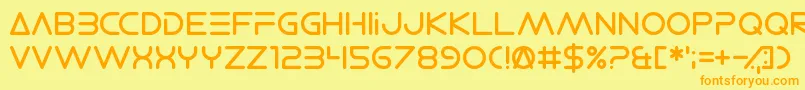 ElectroShackle Font – Orange Fonts on Yellow Background