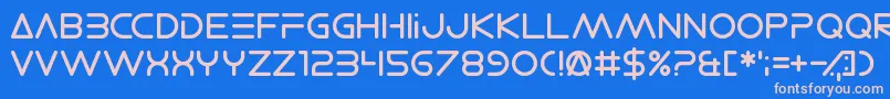 ElectroShackle Font – Pink Fonts on Blue Background