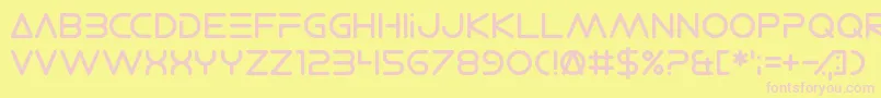 ElectroShackle Font – Pink Fonts on Yellow Background