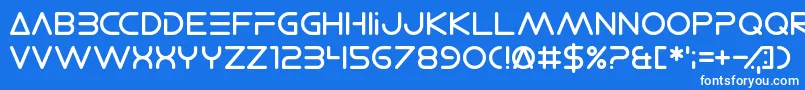 ElectroShackle Font – White Fonts on Blue Background