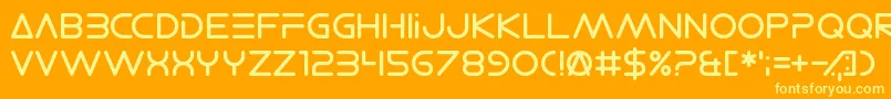 ElectroShackle Font – Yellow Fonts on Orange Background