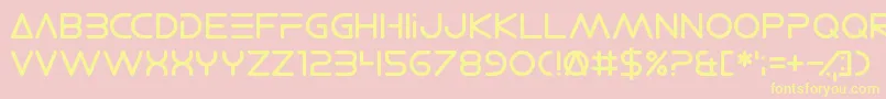 ElectroShackle Font – Yellow Fonts on Pink Background