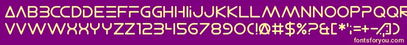 ElectroShackle Font – Yellow Fonts on Purple Background