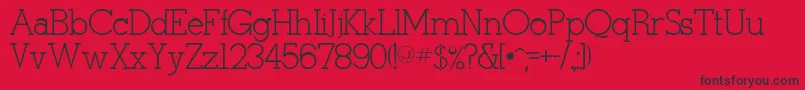 Rsstymie Font – Black Fonts on Red Background