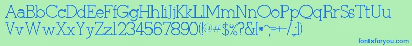 フォントRsstymie – 青い文字は緑の背景です。