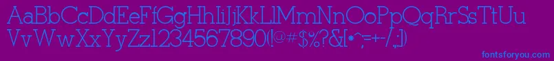 Rsstymie Font – Blue Fonts on Purple Background