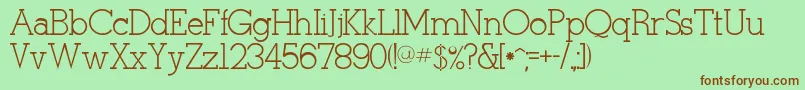 Rsstymie Font – Brown Fonts on Green Background