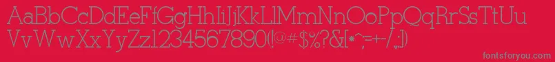 Rsstymie Font – Gray Fonts on Red Background