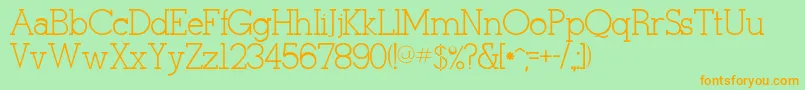 Rsstymie Font – Orange Fonts on Green Background