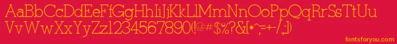 Rsstymie Font – Orange Fonts on Red Background