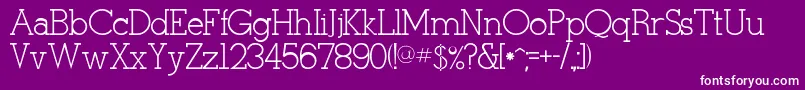 Rsstymie-Schriftart – Weiße Schriften auf violettem Hintergrund