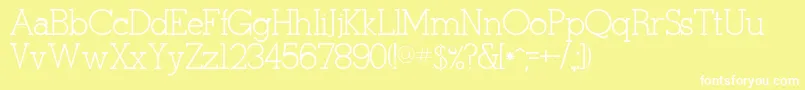 フォントRsstymie – 黄色い背景に白い文字