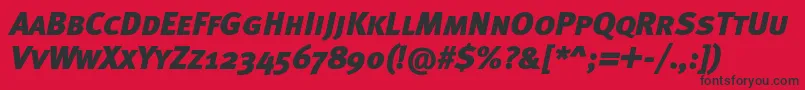 fuente MetablackcapscItalic – Fuentes Negras Sobre Fondo Rojo