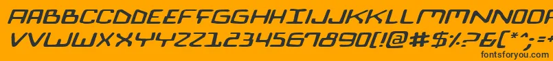 BionicComicExpItalic Font – Black Fonts on Orange Background