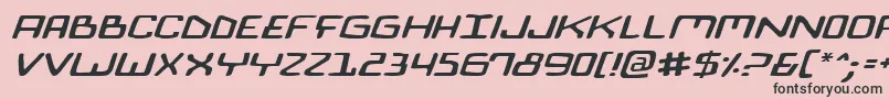 BionicComicExpItalic Font – Black Fonts on Pink Background