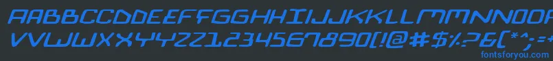 BionicComicExpItalic Font – Blue Fonts on Black Background
