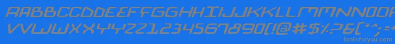 BionicComicExpItalic Font – Gray Fonts on Blue Background