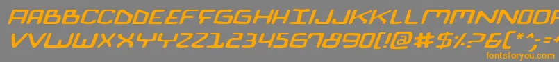 BionicComicExpItalic Font – Orange Fonts on Gray Background