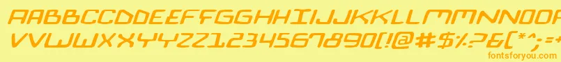 BionicComicExpItalic Font – Orange Fonts on Yellow Background