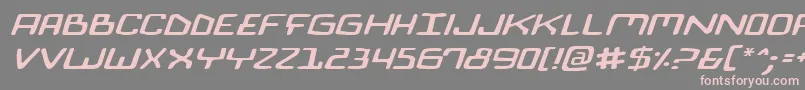BionicComicExpItalic Font – Pink Fonts on Gray Background