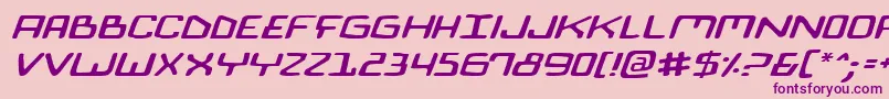 BionicComicExpItalic Font – Purple Fonts on Pink Background