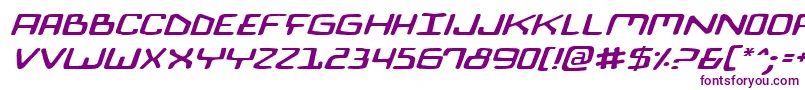 フォントBionicComicExpItalic – 紫色のフォント