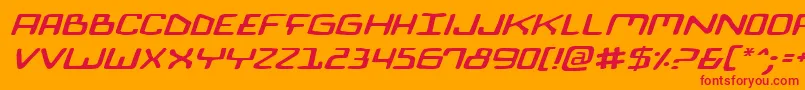 BionicComicExpItalic Font – Red Fonts on Orange Background