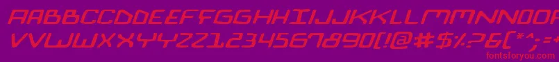 BionicComicExpItalic Font – Red Fonts on Purple Background