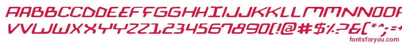 BionicComicExpItalic-Schriftart – Rote Schriften