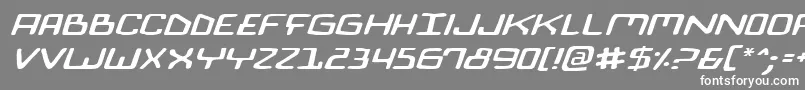 BionicComicExpItalic Font – White Fonts on Gray Background